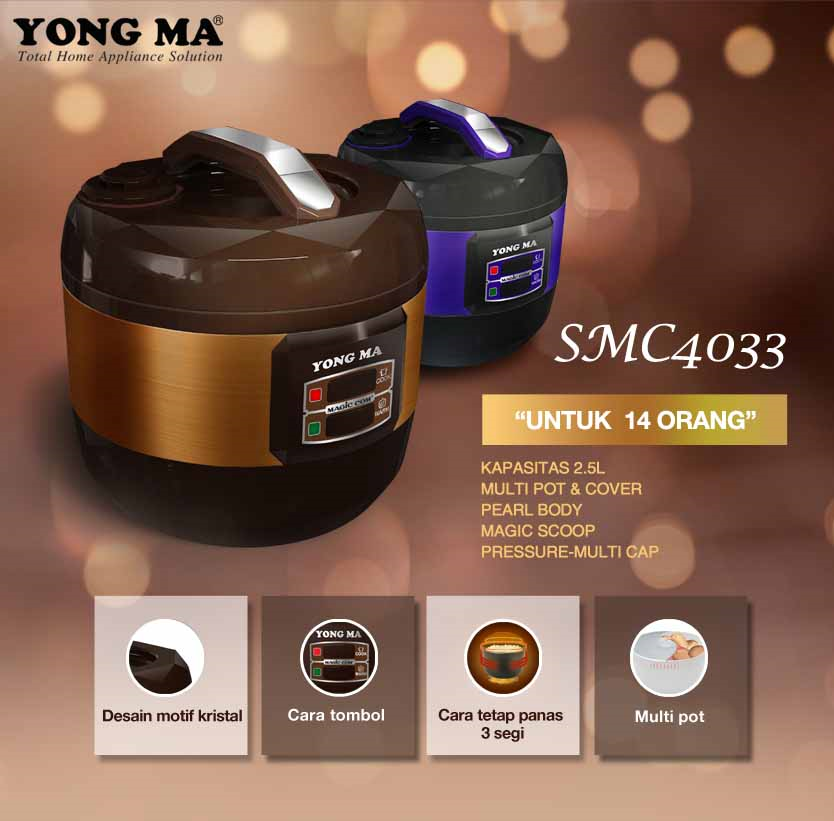 Yong Ma MagicCom Rice Cooker 2.5 L - SMC4033 - Biru